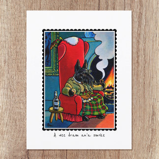 Kilt Dragen Schotse Terrier Hond Custom Briefkaart