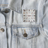 Kilt in "Broderie Perse", c.1800 (toegepast, print Vierkante Button 5,1 Cm (In situ)