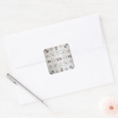 Kilt in "Broderie Perse", c.1800 (toegepast, print Vierkante Sticker (Envelop)