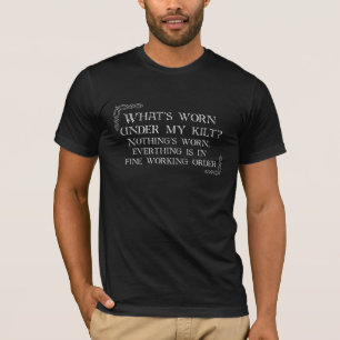 Kilt - niets is waard - zwart t-shirt