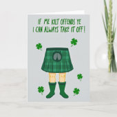Kilt Offends Ye Take It Off Card Kaart (Voorkant)