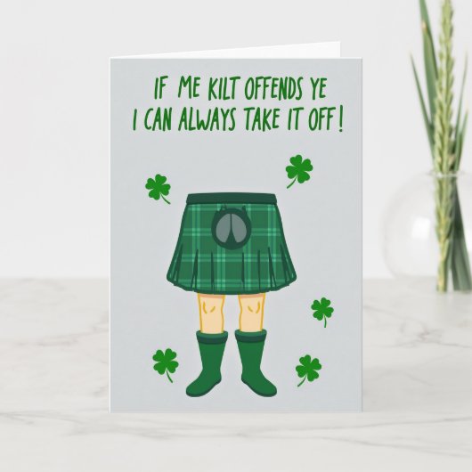 Kilt Offends Ye Take It Off Card Kaart (Voorkant)