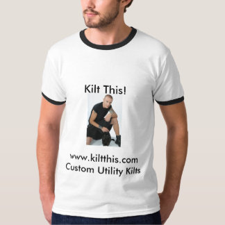 Kilt per kilt dit de zwarte katoenen magneetdruppe t-shirt
