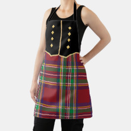 Kilt Print Apron Schort