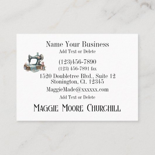 Kilting Visitekaartje (Achterkant)