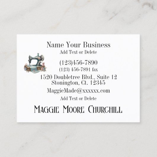 Kilting Visitekaartje (Achterkant)