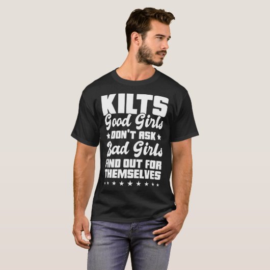 kilts goede meisjes vragen niet slecht meisjes zoe t-shirt (Voorkant volledig)