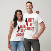 Kilty as Charged Funny Kilt Wearer Pun Joke T-shirt (Unisex)