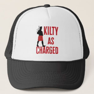 Kilty as Charged Funny Kilt Wearer Pun Joke Trucker Pet
