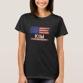 Kim Achternaam Shirt Kim Naam Amerikaanse vlag (Voorkant)