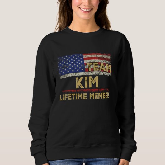 Kim Achternaam Shirt Team Kim Levenslang Lid (Voorkant)