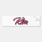 Kim faded roze Aufkleber-Sticker Bumpersticker (Voorkant)