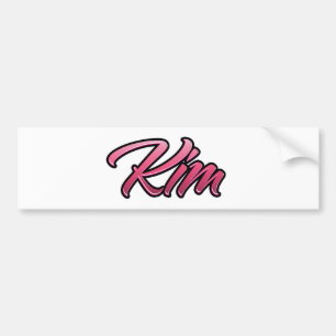 Kim faded roze Aufkleber-Sticker Bumpersticker