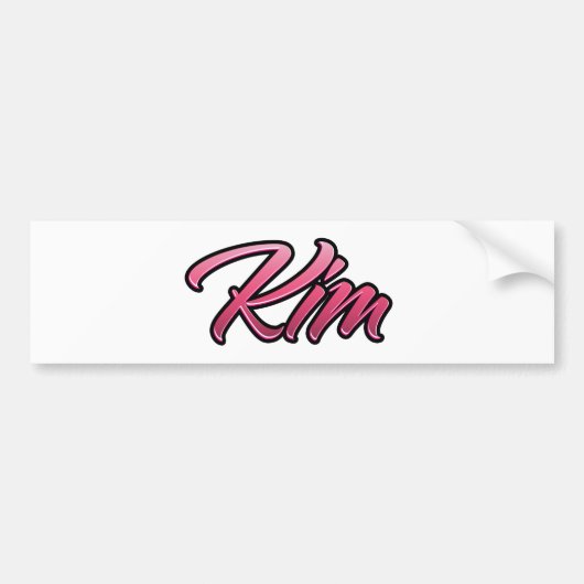 Kim faded roze Aufkleber-Sticker Bumpersticker (Voorkant)