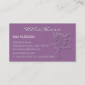 Kim H Trendy Textured Monogramm Visitekaartje (Achterkant)