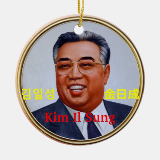 Kim Il Sung #2 Keramisch Ornament (Voorkant)