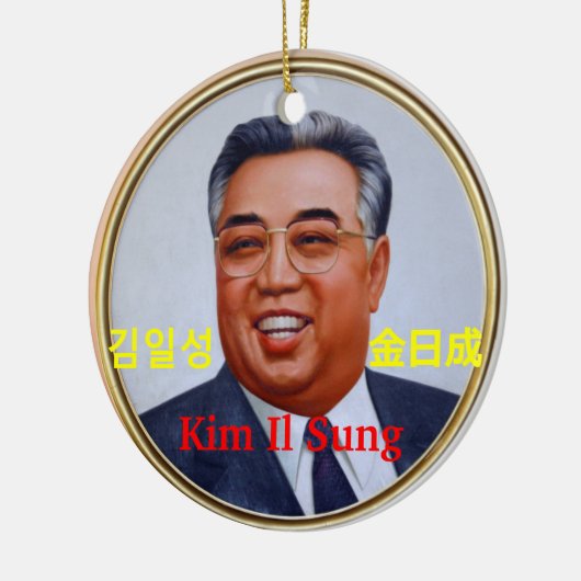 Kim Il Sung #2 Keramisch Ornament (Links)