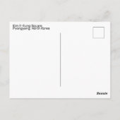 Kim Il-sung plein Noord-Korea Briefkaart (Achterkant)