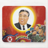 Kim Il-Sung Red mousepad Muismat (Voorkant)