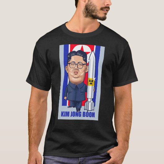 Kim Jong Boom Kim Jong Un Parodie Graphic T-shirt (Voorkant)