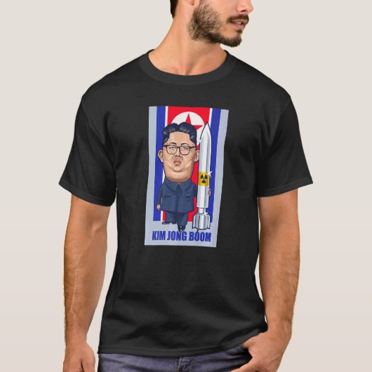 Kim Jong Boom Kim Jong Un Parodie Graphic T-shirt (Voorkant)
