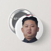 kim jong il bow ronde button 5,7 cm (Voorkant /achterkant)