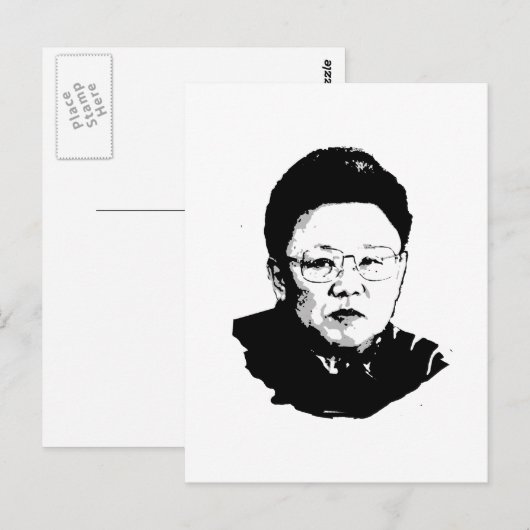 Kim Jong Il Briefkaart (Voorkant / Achterkant)