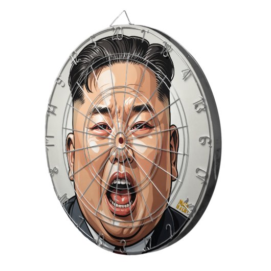 Kim Jong-Il Dartboard - Take Aim, Make Your Point Dartbord (Voorkant Rechts)