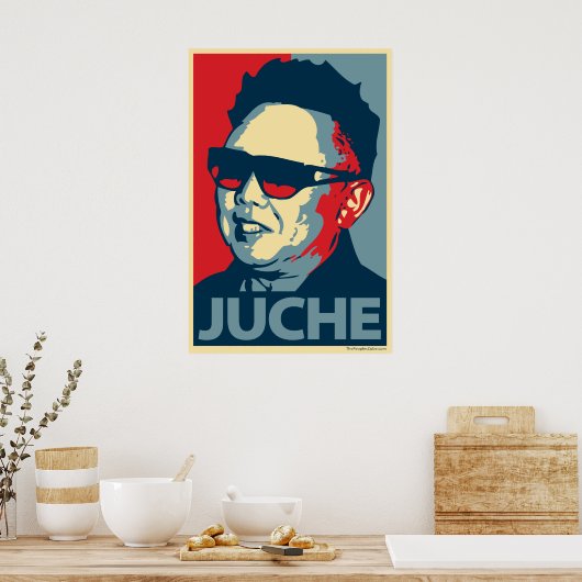 Kim Jong Il - Juche: OHP Poster (Keuken)