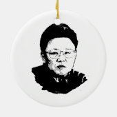 Kim Jong Il Keramisch Ornament (Achterkant)