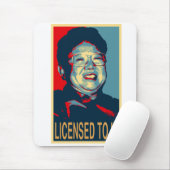 Kim Jong-il met een vergunning aan Il Mousepad Muismat (Met muis)