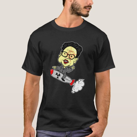 Kim Jong-Il met site Pistool T-shirt (Voorkant)