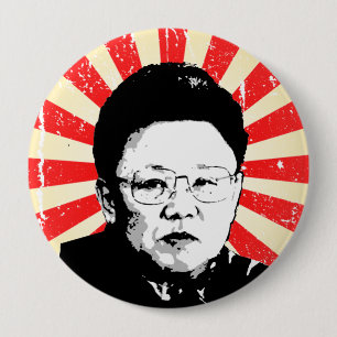 Kim Jong Il Ronde Button 4,0 Cm