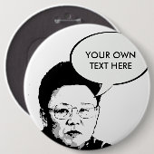Kim Jong Il Ronde Button 6,0 Cm (Voorkant /achterkant)
