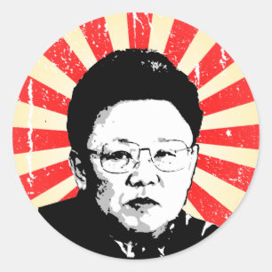 Kim Jong Il Ronde Sticker