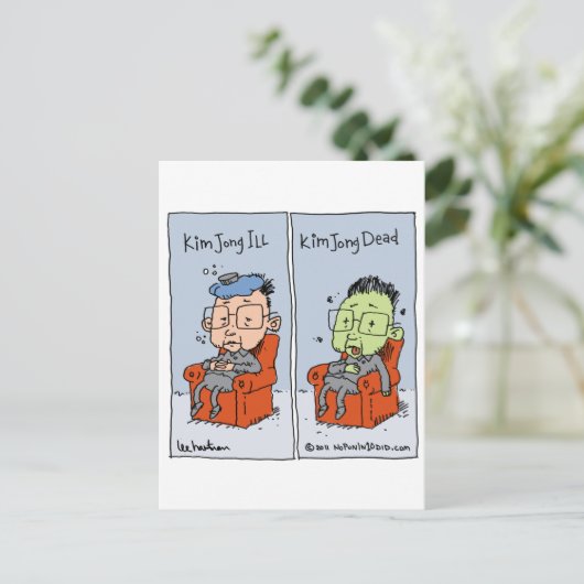 kim jong ill briefkaart (Staand voorkant)