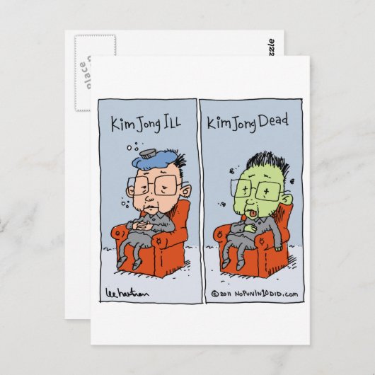 kim jong ill briefkaart (Voorkant / Achterkant)