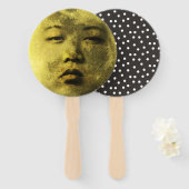Kim Jong Moon Grappig Handwaaier (Voorkant en achterkant)