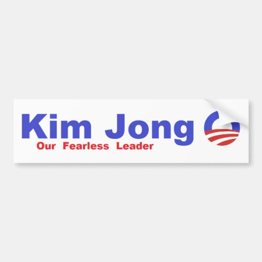 Kim Jong O Bumpersticker (Voorkant)