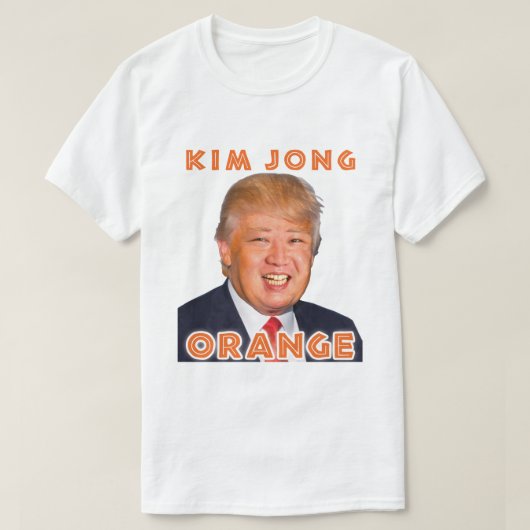 Kim Jong Sinaasappel | Donald Trump + Kim Jong Un T-shirt (Design voorkant)