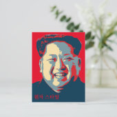 Kim Jong-un 원 자 스 일 Briefkaart (Staand voorkant)