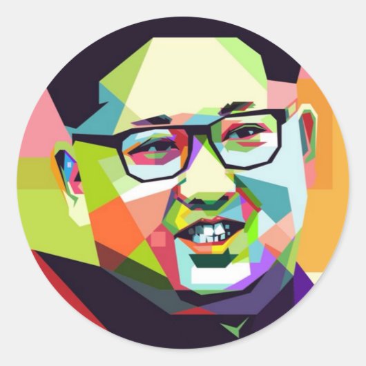 Kim Jong Un Beste Leider Sticker (Voorkant)