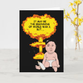 Kim Jong un Birthday Card - I hope you have a blas Kaart (Gele Bloem)