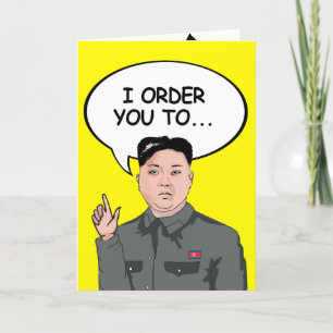 Kim Jong un Birthday Card Kaart