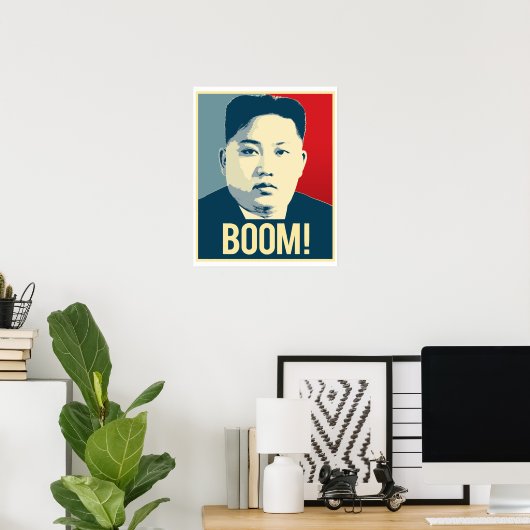 Kim Jong Un - Boom - Poster Propaganda - (Thuiskantoor)