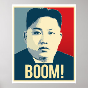 Kim Jong Un - Boom - Poster Propaganda -