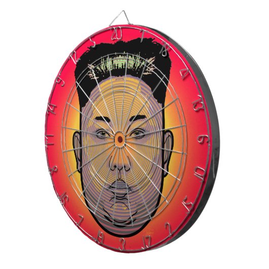 Kim Jong Un Dictator Do Dartboard Dartbord (Voorkant Rechts)