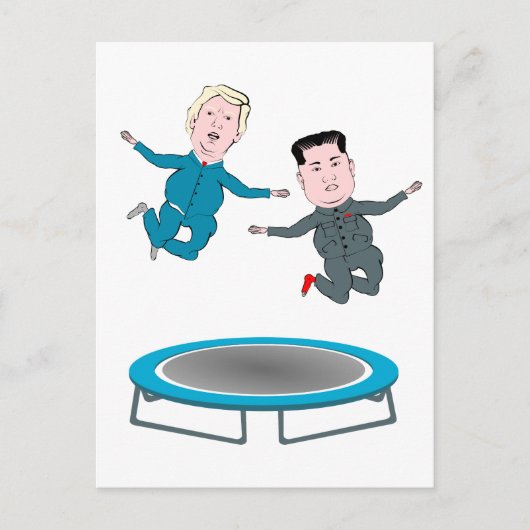 Kim Jong Un en President Trump Briefkaart (Voorkant)