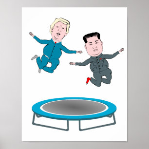 Kim Jong Un en President Trump Poster