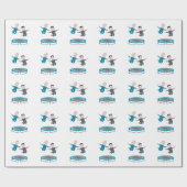 Kim Jong Un en President Trump Trampolone Cadeaupapier (Vlak)